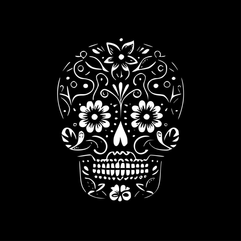 Sugar Skull - High Quality Vector Logo - Vector illustration ideal for T-shirt graphic