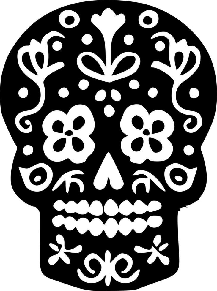 Sugar Skull - High Quality Vector Logo - Vector illustration ideal for T-shirt graphic