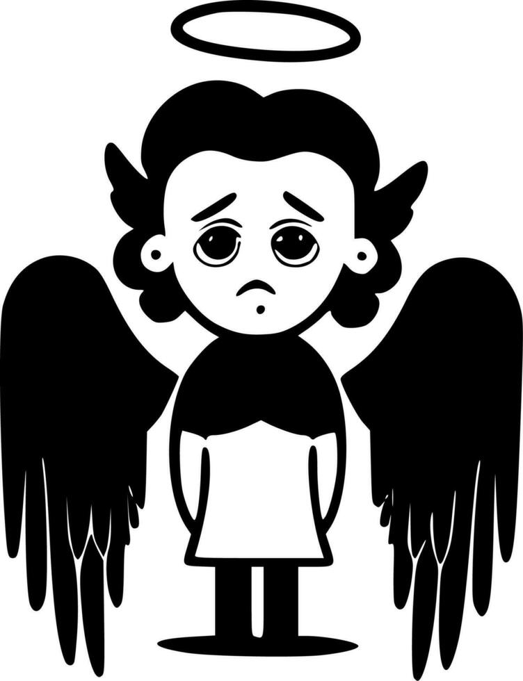 Angel - Minimalist and Flat Logo - Vector illustration