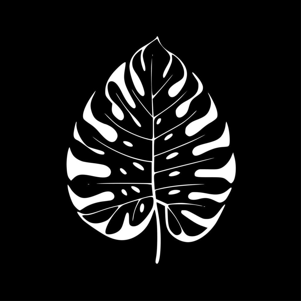 Monstera, Minimalist and Simple Silhouette - Vector illustration