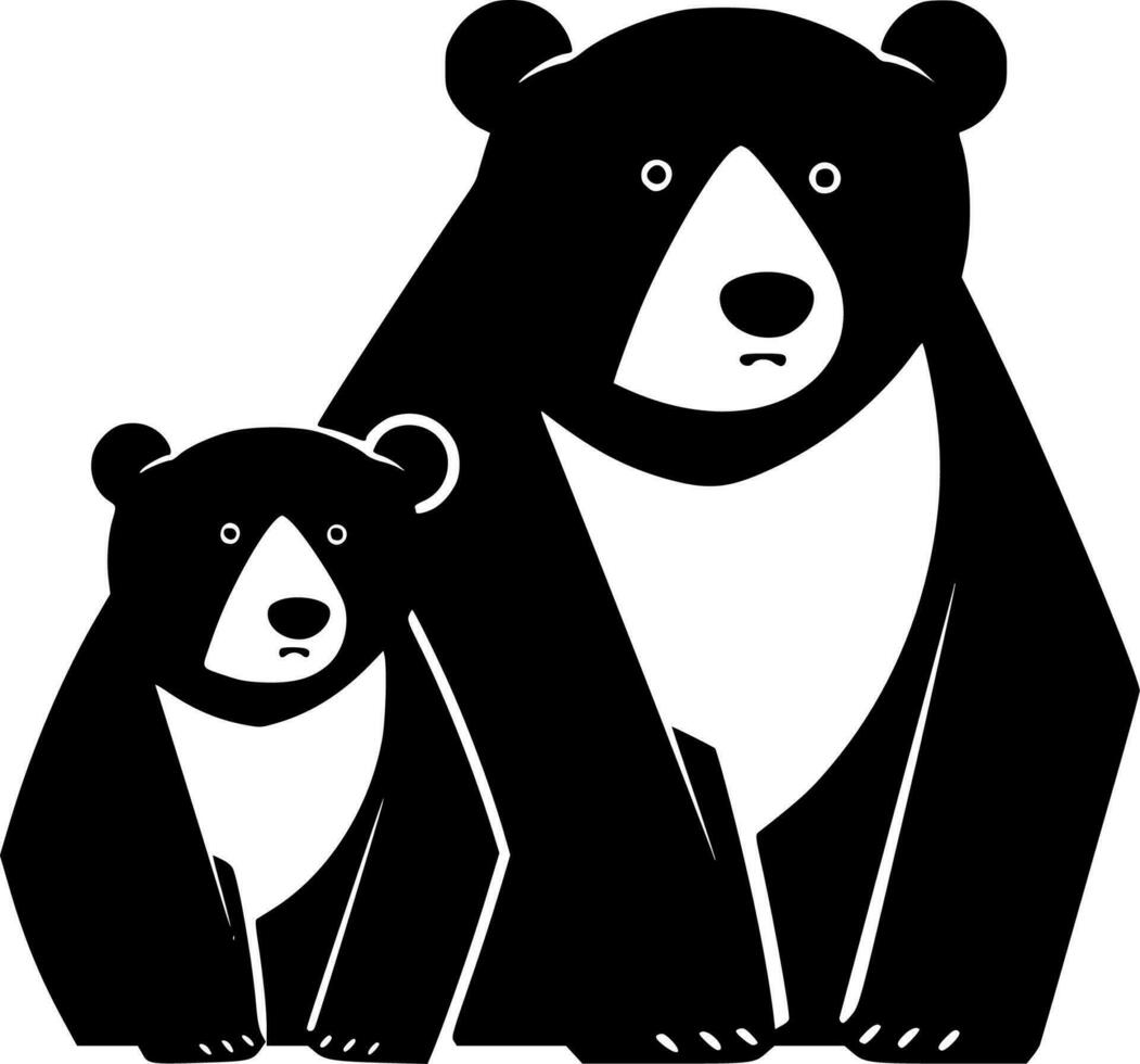 Bears - Minimalist and Flat Logo - Vector illustration