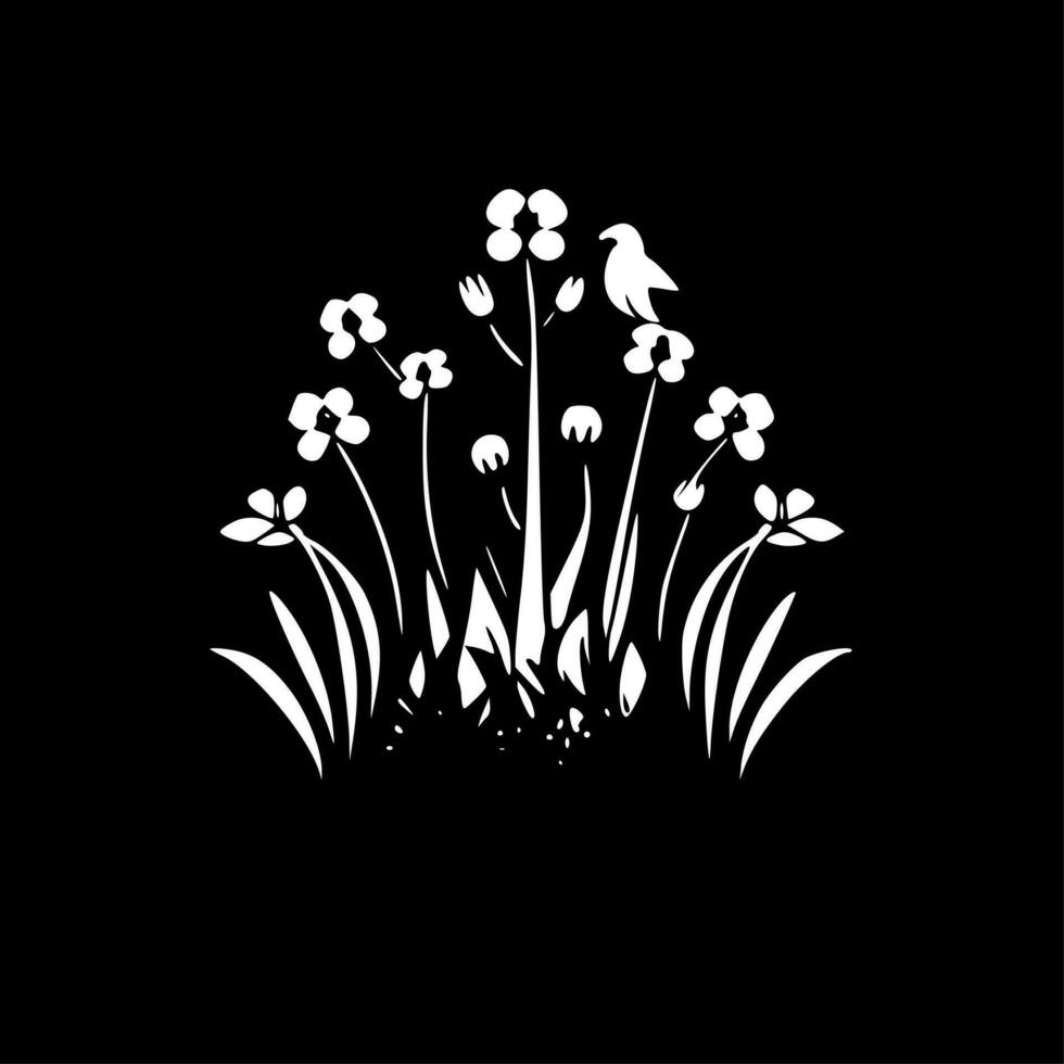 Spring, Black and White Vector illustration 23856379 Vector Art at Vecteezy
