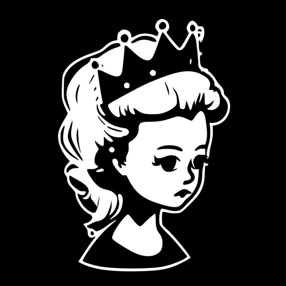 Queen, Minimalist and Simple Silhouette - Vector illustration