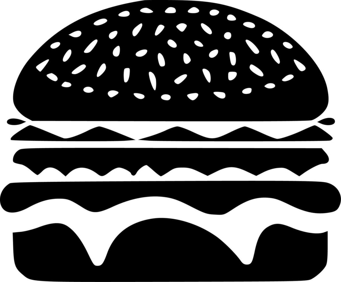 hamburguesa - minimalista y plano logo - vector ilustración