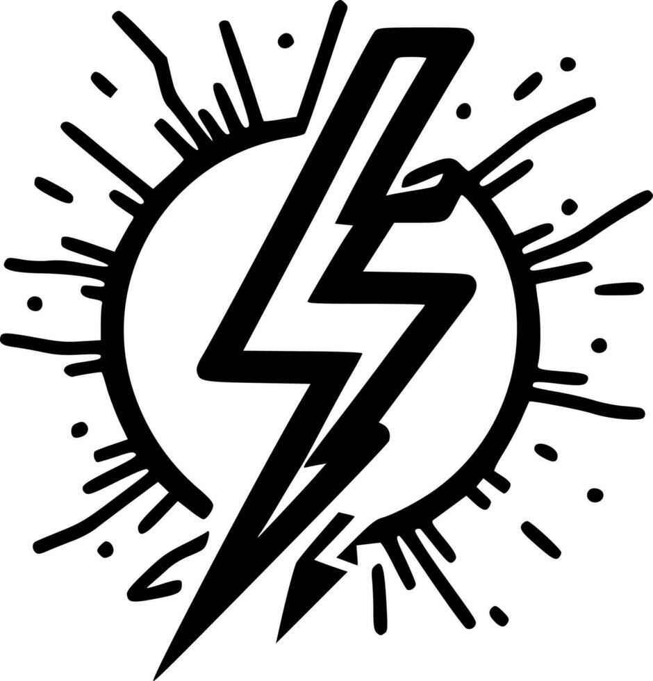 Thunderbolt - High Quality Vector Logo - Vector illustration ideal for T-shirt graphic