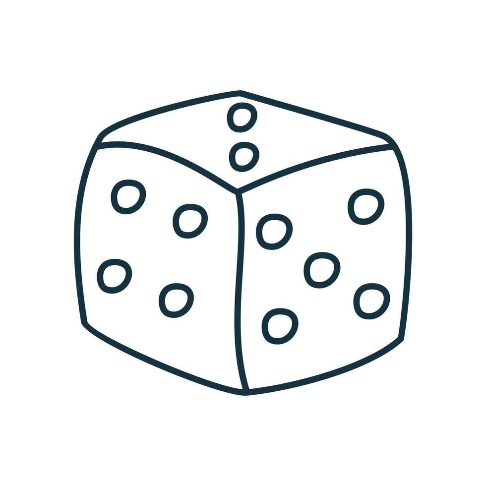 Vector illustration hand drawn doodle dice