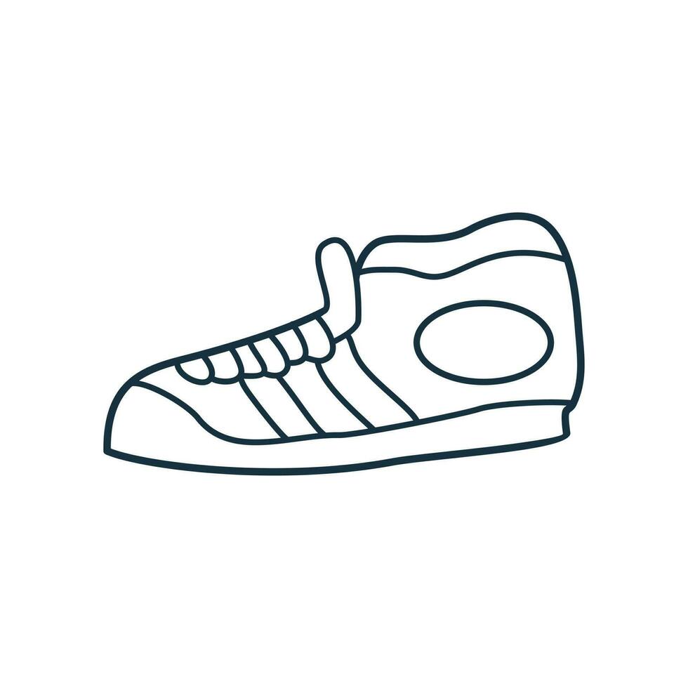 Vector doodle shoe symbol doodle style banner gumshoes sneakers