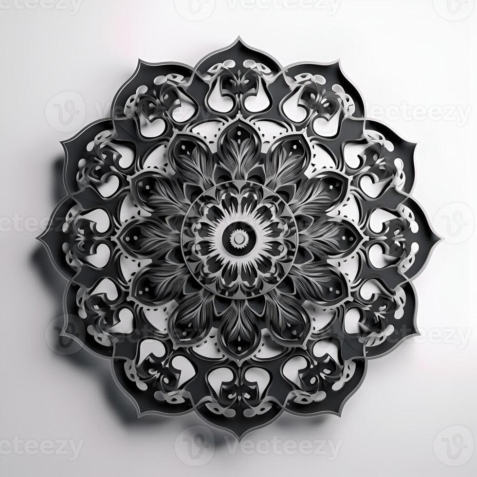 3d picture of mandala pattern background photo