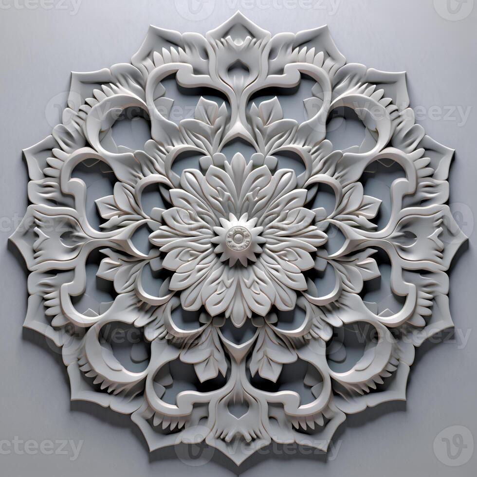 3d picture of mandala pattern background photo