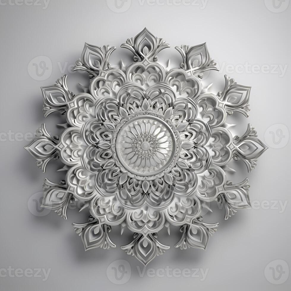 3d picture of mandala pattern background photo