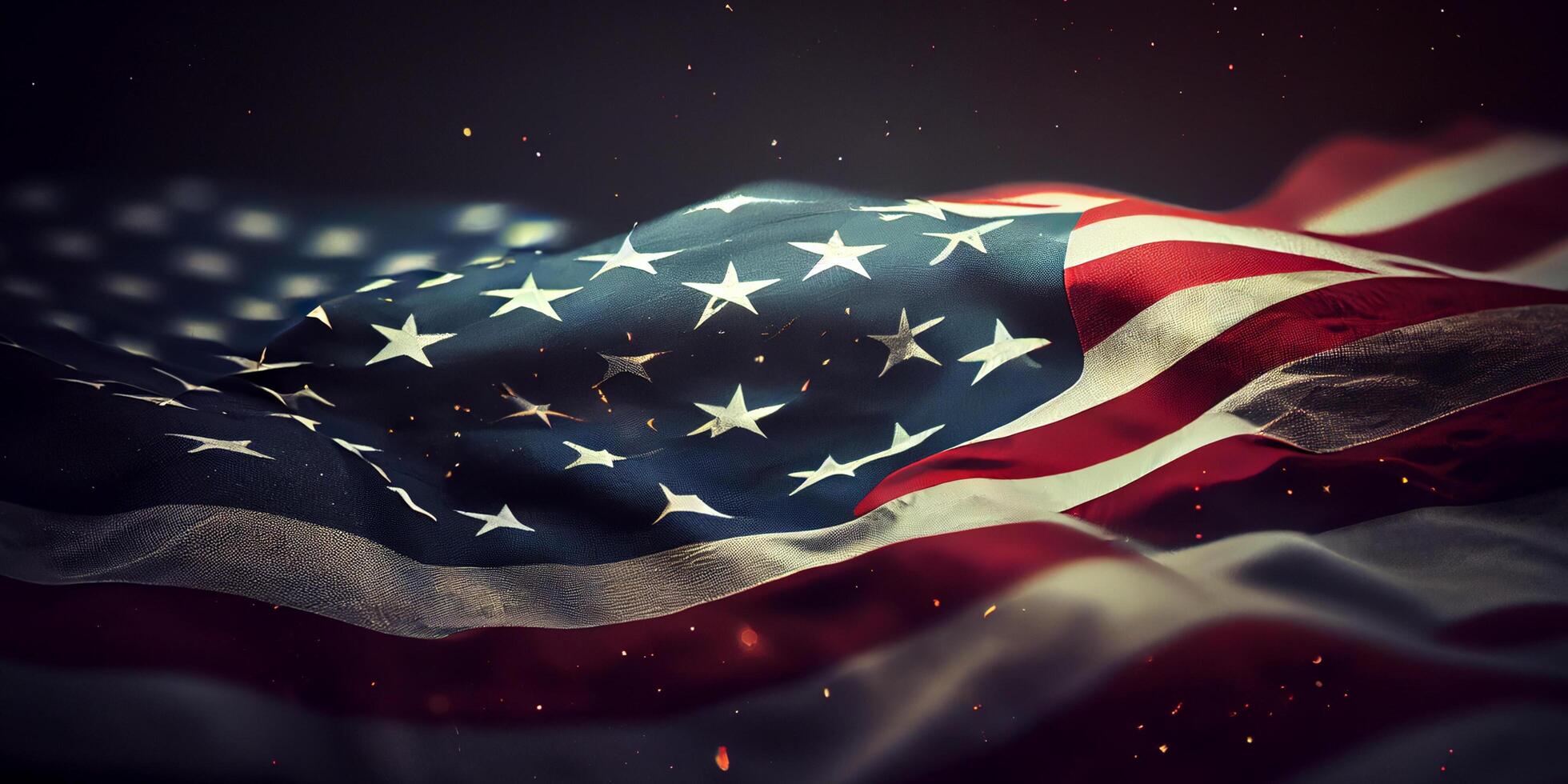 American flag ,United States of America. National holiday U.S. Independence Day, Memorial Day and Happy martin luther king day. USA flag with bokeh background. . photo