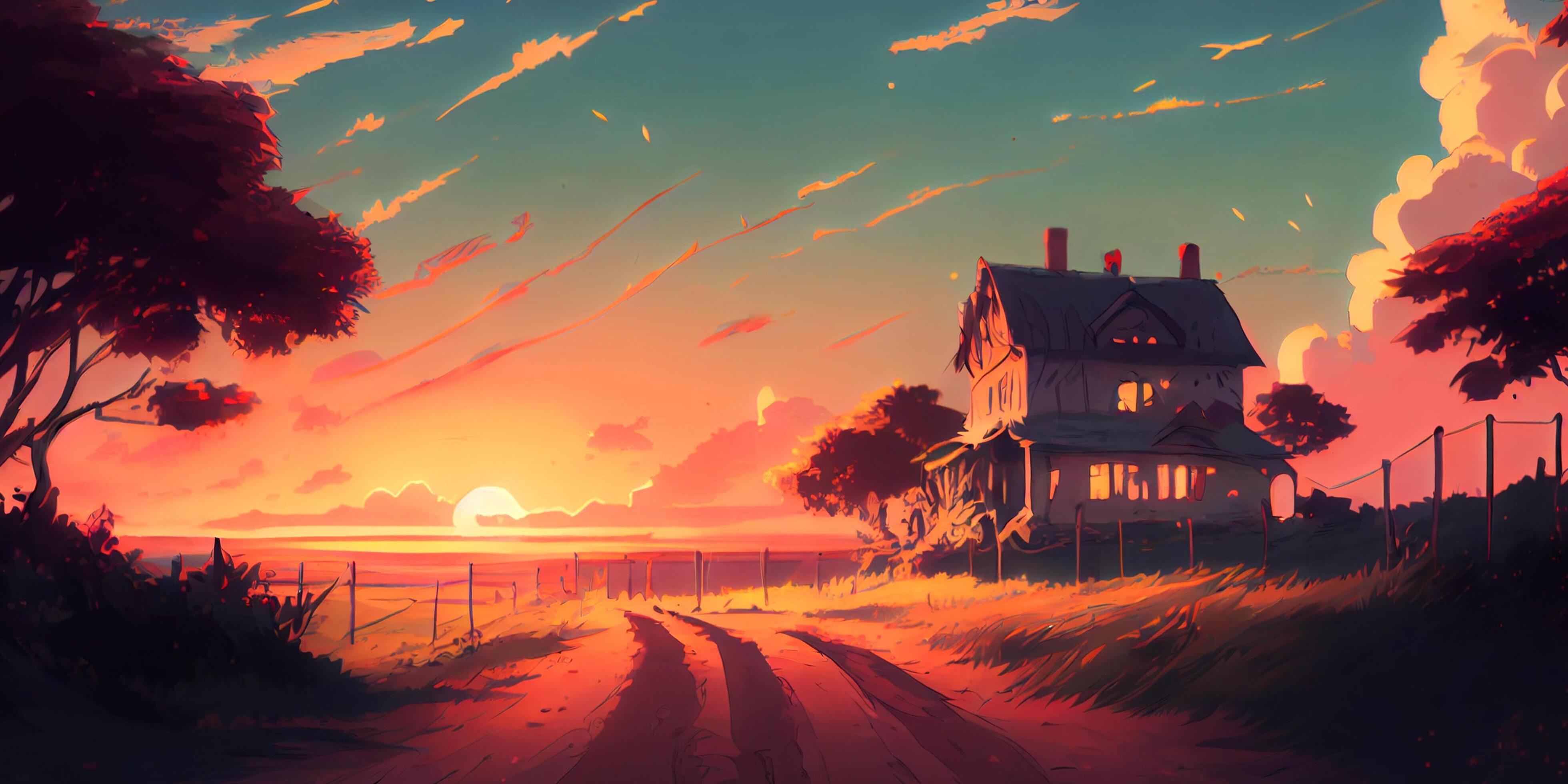 Update 79+ sunset anime wallpaper best - in.cdgdbentre