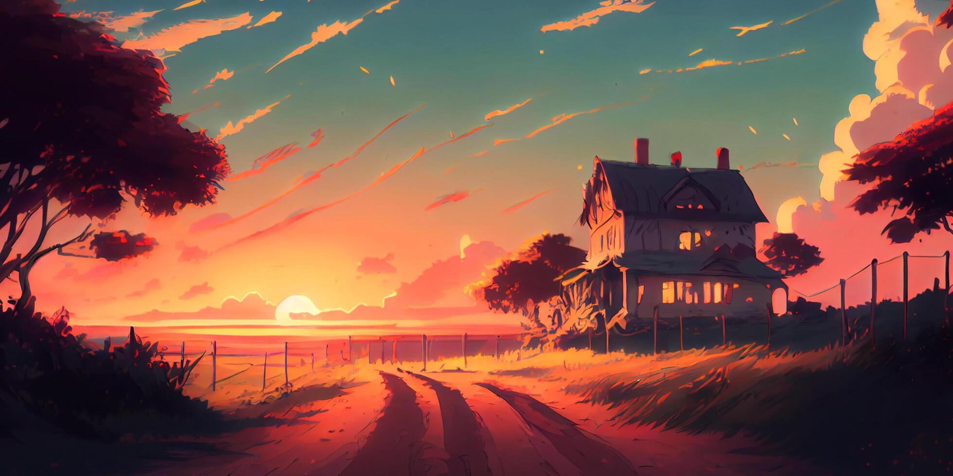 Anime scenery, Sky anime, Anime scenery wallpaper