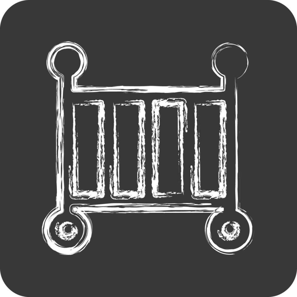 Icon Crib. suitable for Kids symbol. chalk Style. simple design editable. design template vector