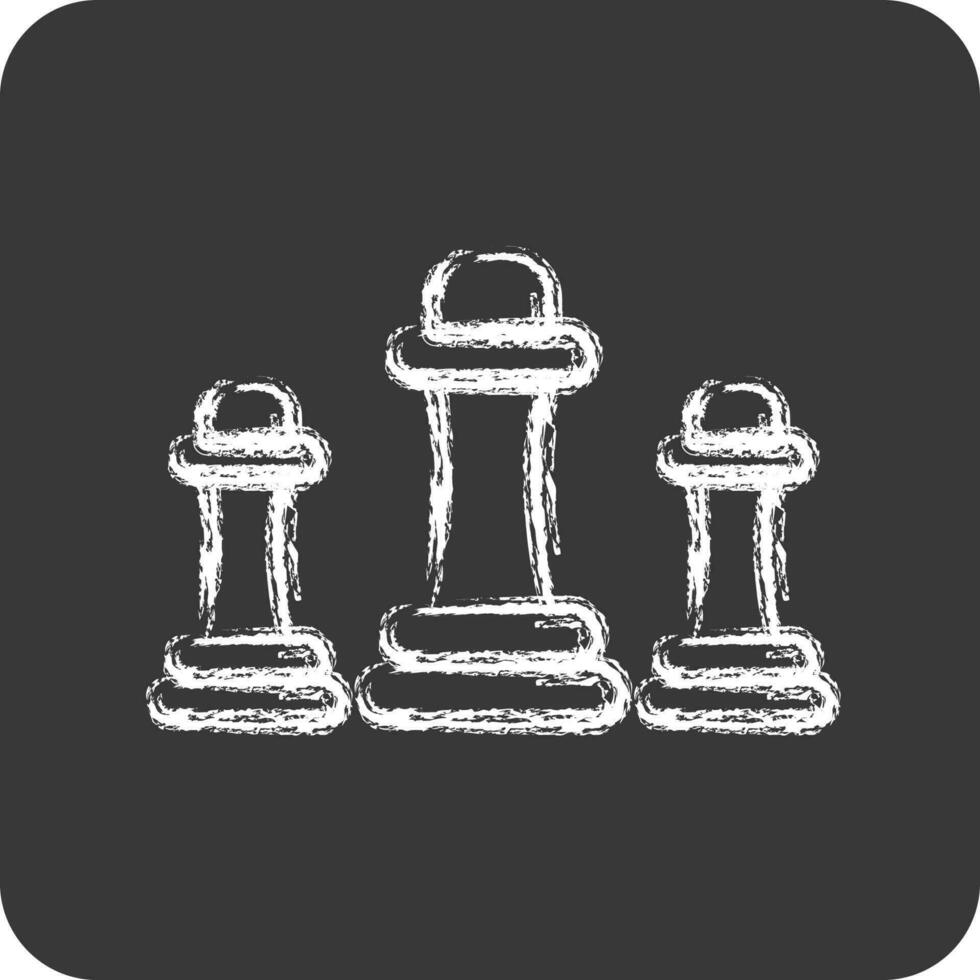 Icon Chess. suitable for education symbol. chalk Style. simple design editable. design template vector