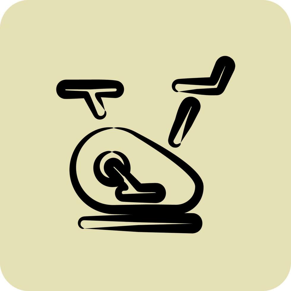 Icon Exercise Bike. suitable for Healthy symbol. hand drawn style. simple design editable. design template vector