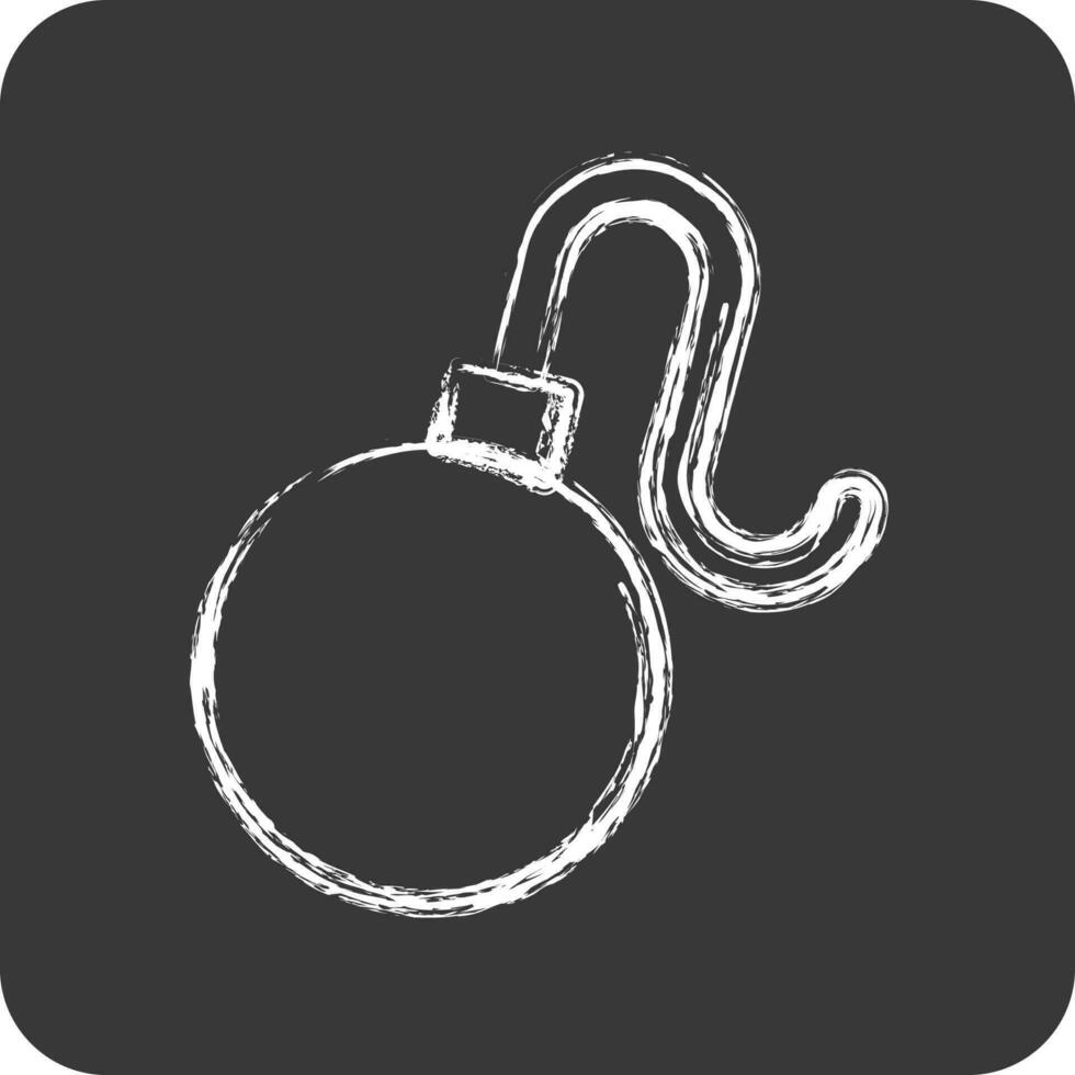 Icon Bomb. suitable for Security symbol. chalk Style. simple design editable. design template vector