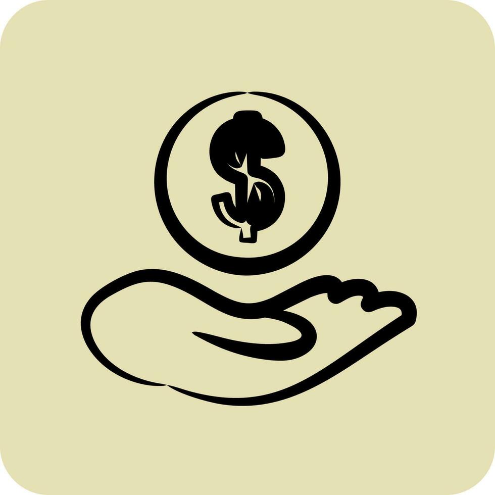 Icon Funding. suitable for Startup symbol. hand drawn style. simple design editable. design template vector