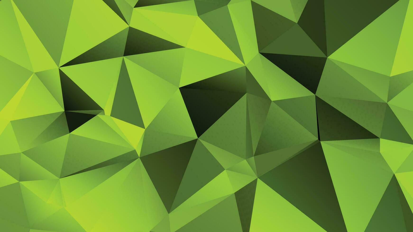 Green Color Polygon Background Design, Abstract Geometric Origami Style With Gradient vector