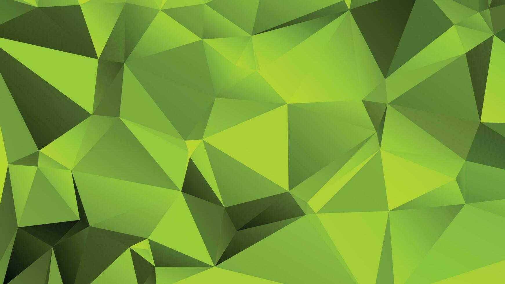 Green Color Polygon Background Design, Abstract Geometric Origami Style With Gradient vector