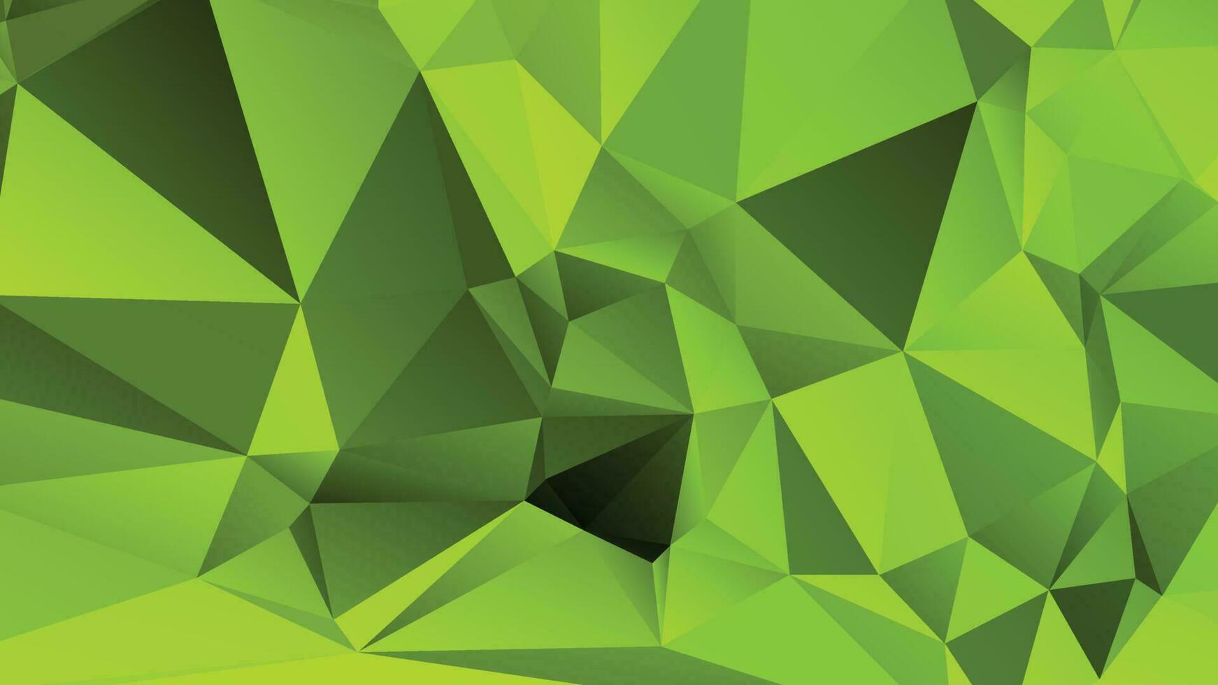 Green Color Polygon Background Design, Abstract Geometric Origami Style With Gradient vector