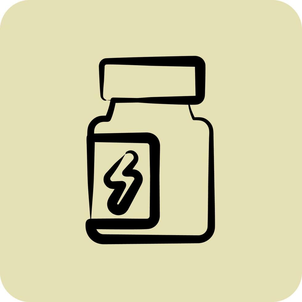 Icon Supplements. suitable for Healthy symbol. hand drawn style. simple design editable. design template vector