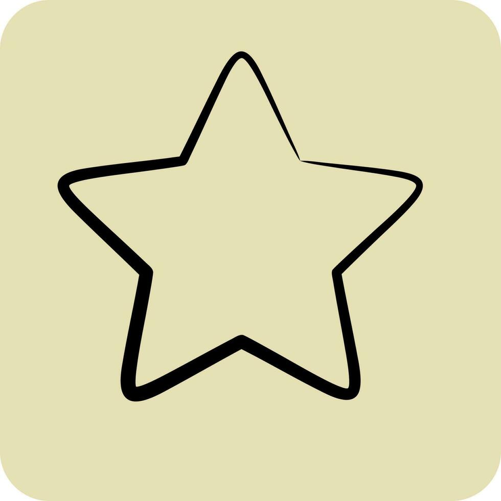 icono estrella 2. relacionado a estrellas símbolo. mano dibujado estilo. sencillo diseño editable. sencillo vector íconos