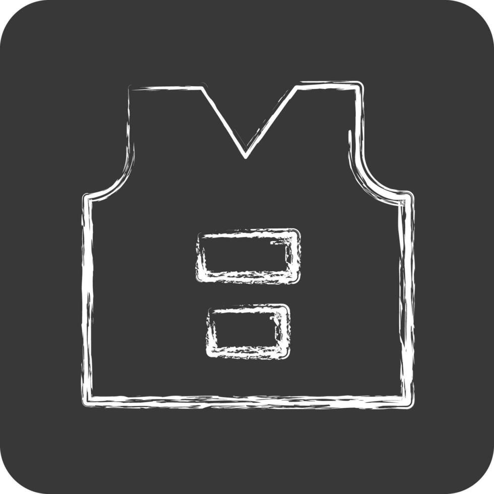 Icon Life Vest. suitable for education symbol. chalk Style. simple design editable. design template vector