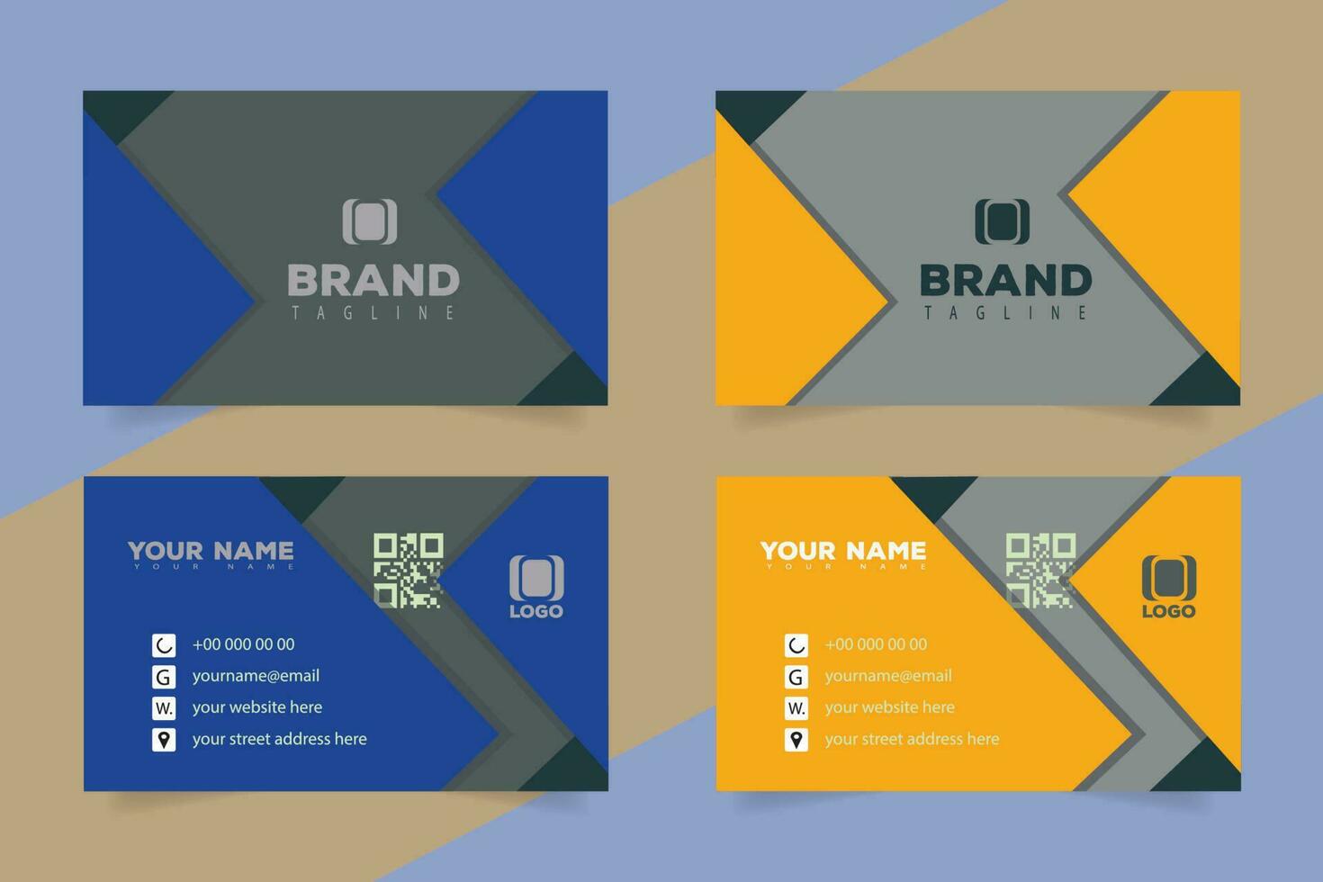 Corporate or Personal Visiting Card or Business Card Design Template vector