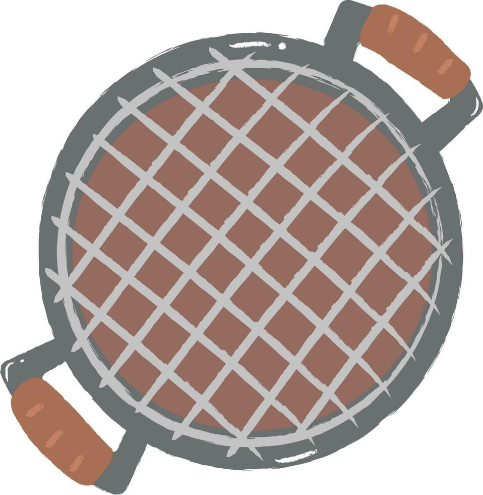 Barbecue grill for camping drawing vector