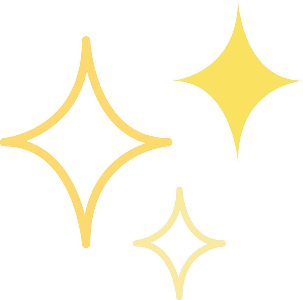 Modern shiny 3 pieces of light sparkles element vector