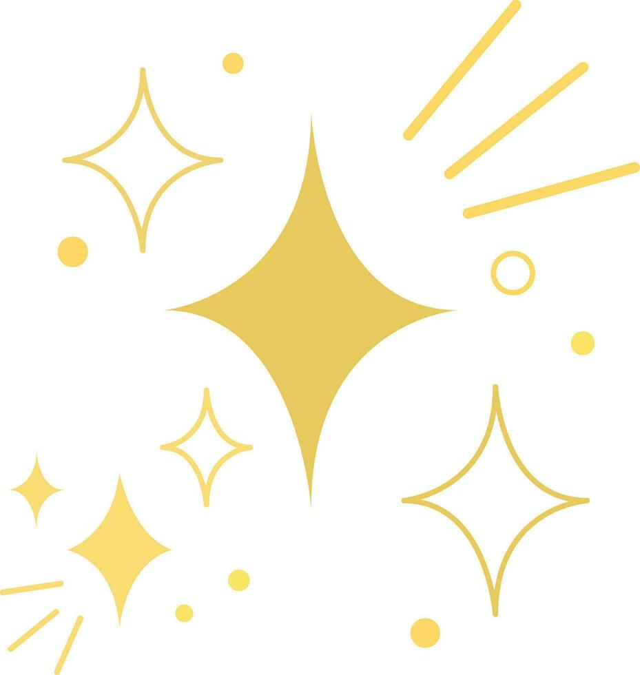 Modern shiny set of sparkles element vector