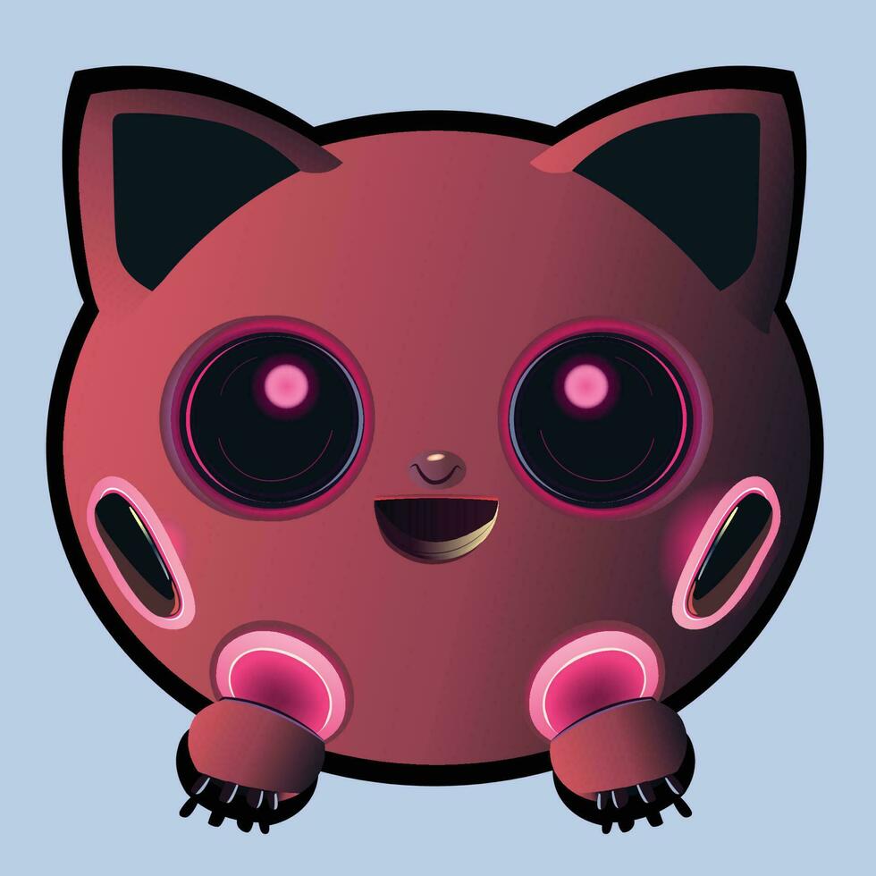 cute cartoon robot monster 3d vector