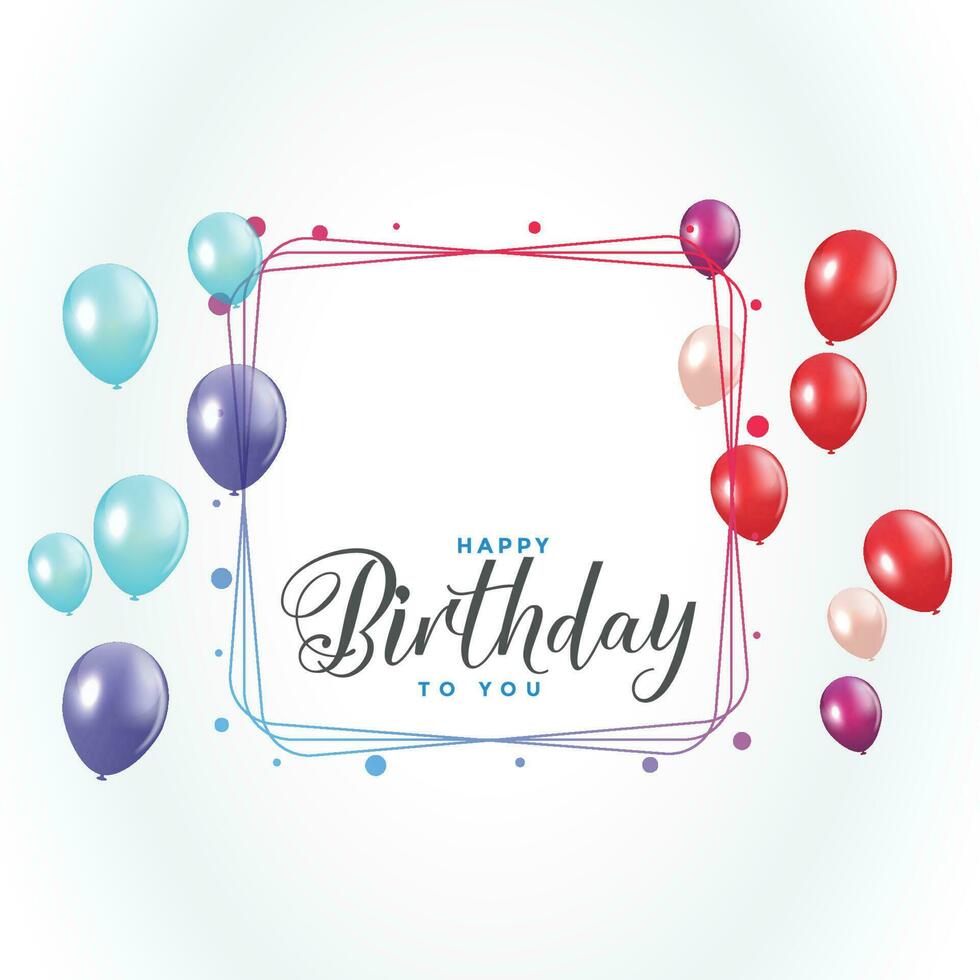 happy birthday Colorful balloons and background vector