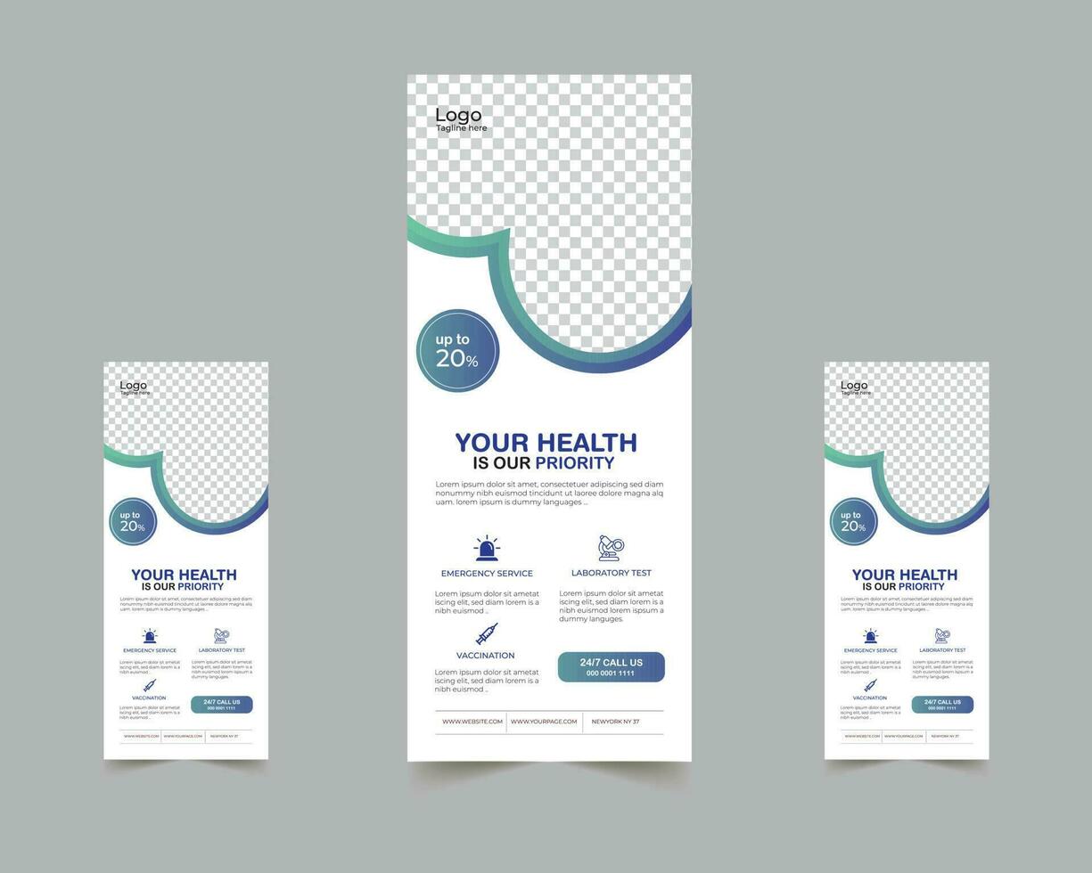 Medical Rollup Banner vector