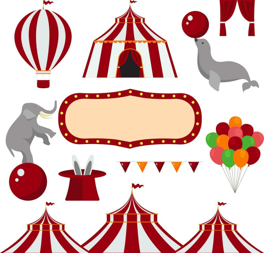 carnaval circo colección paquete vector