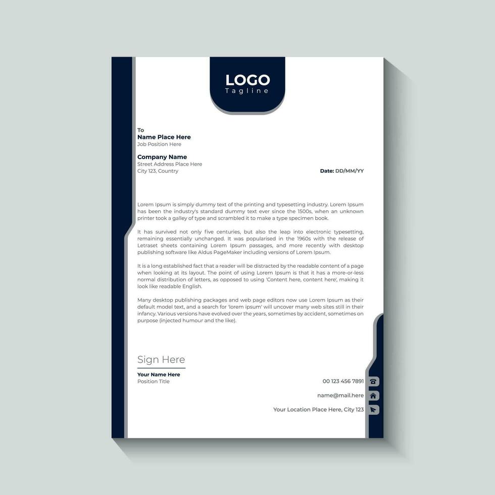 Modern  letterhead template vector