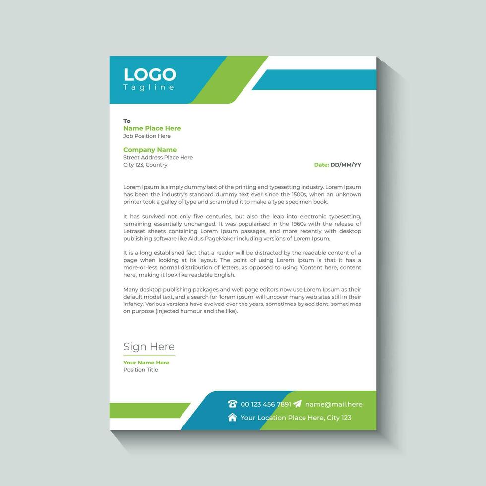 Business letterhead template vector