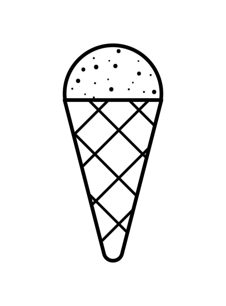 ice cream silhouette outline drawing vector
