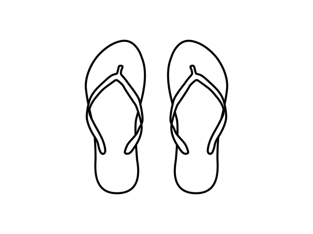 Summer sandals vector