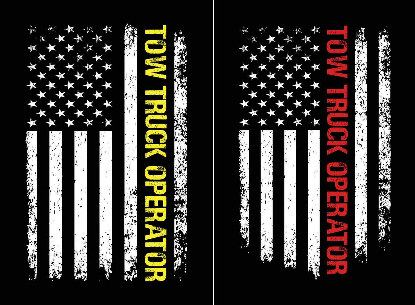 American Tow Truck Operator Flag vector