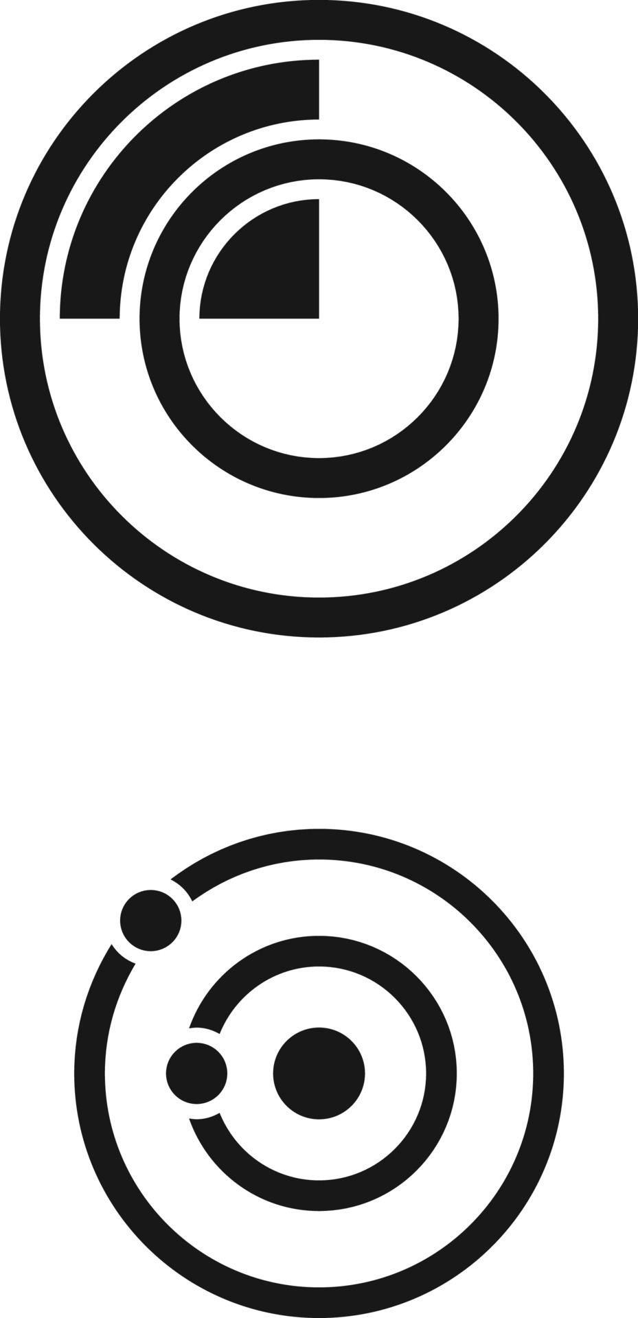 Atomic vector icon. Chemistry icon symbol. Education vector