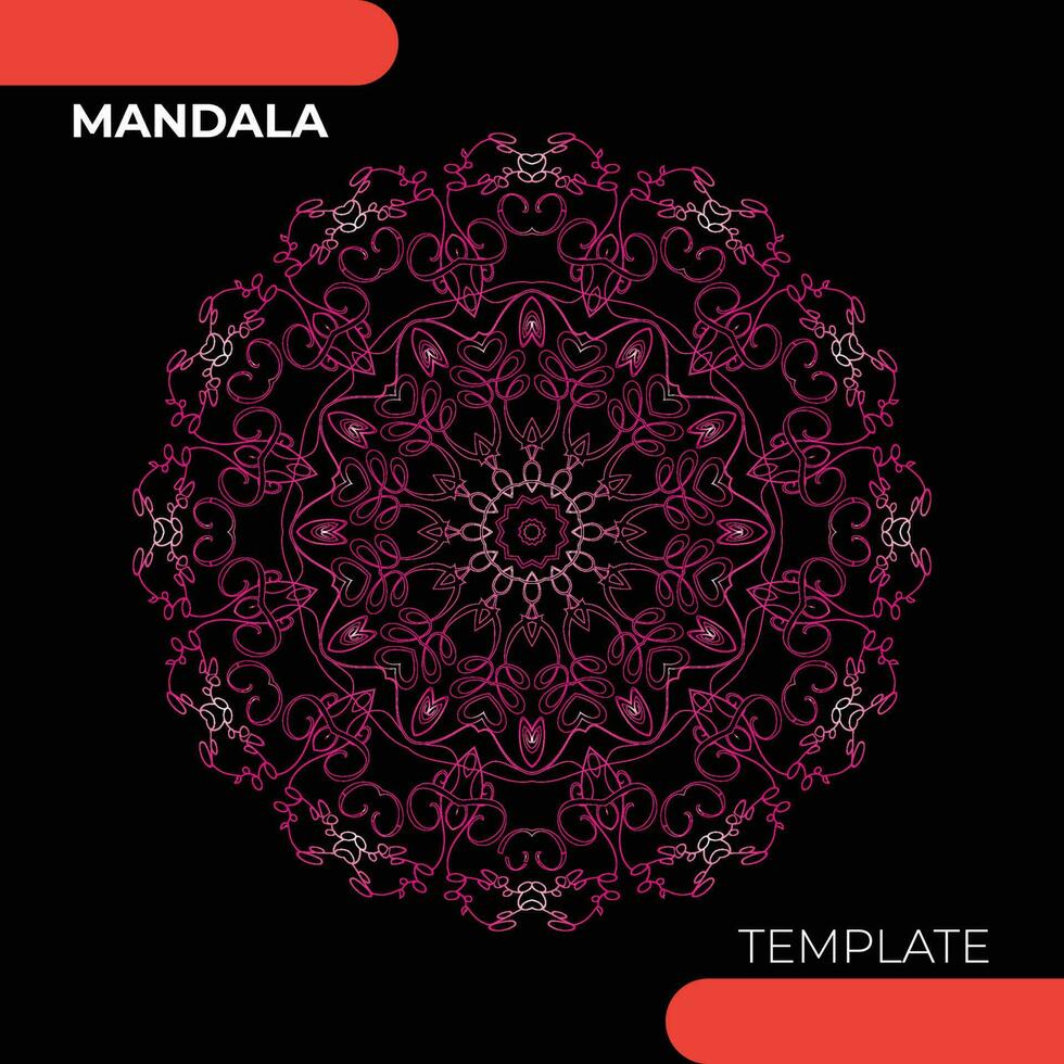 Mandala template for textile to print ready vector