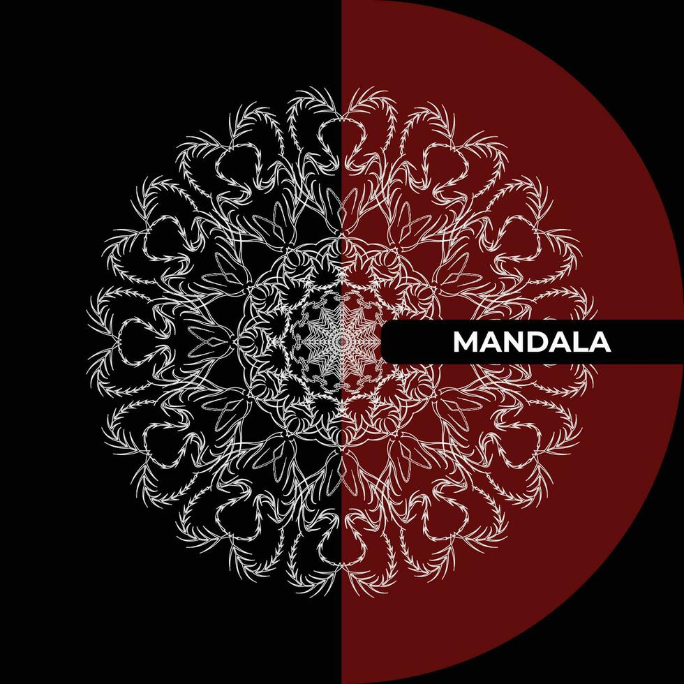 Mandala template to print ready vector