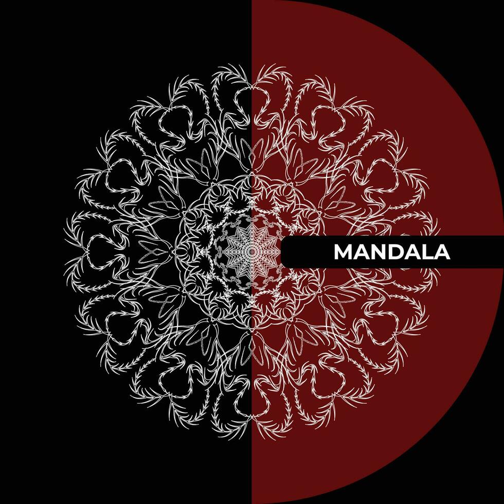 Mandala template to print ready vector