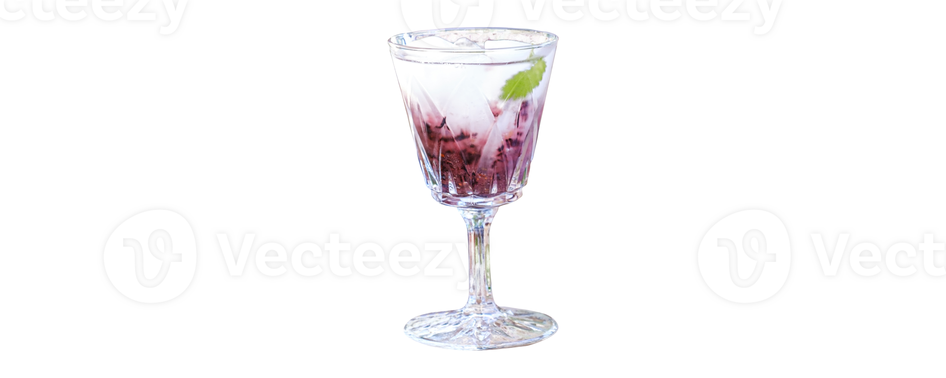 vers cocktail met bosbes en munt Aan transparant achtergrond png