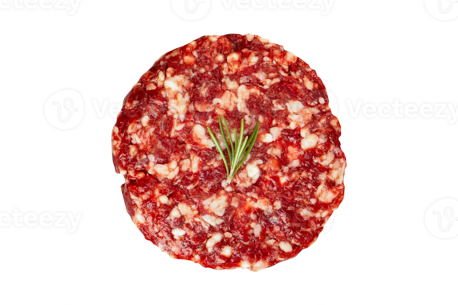 Fresh raw minced beef steak isolated on transparent background png