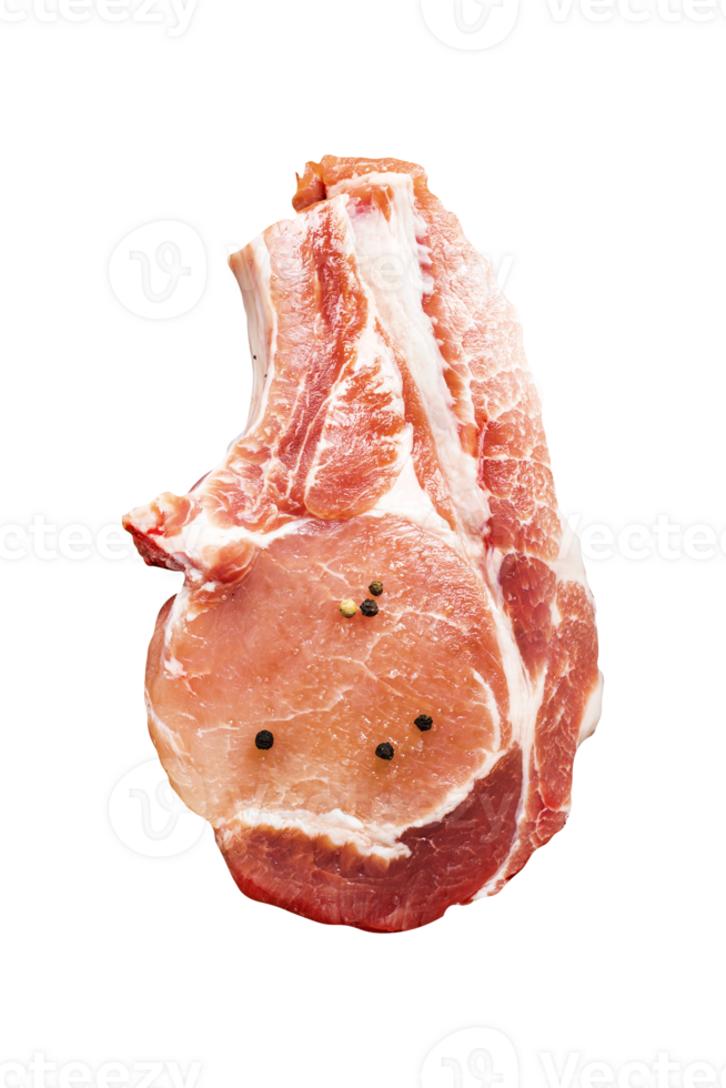 Fresh raw meat steak isolated on transparent background png