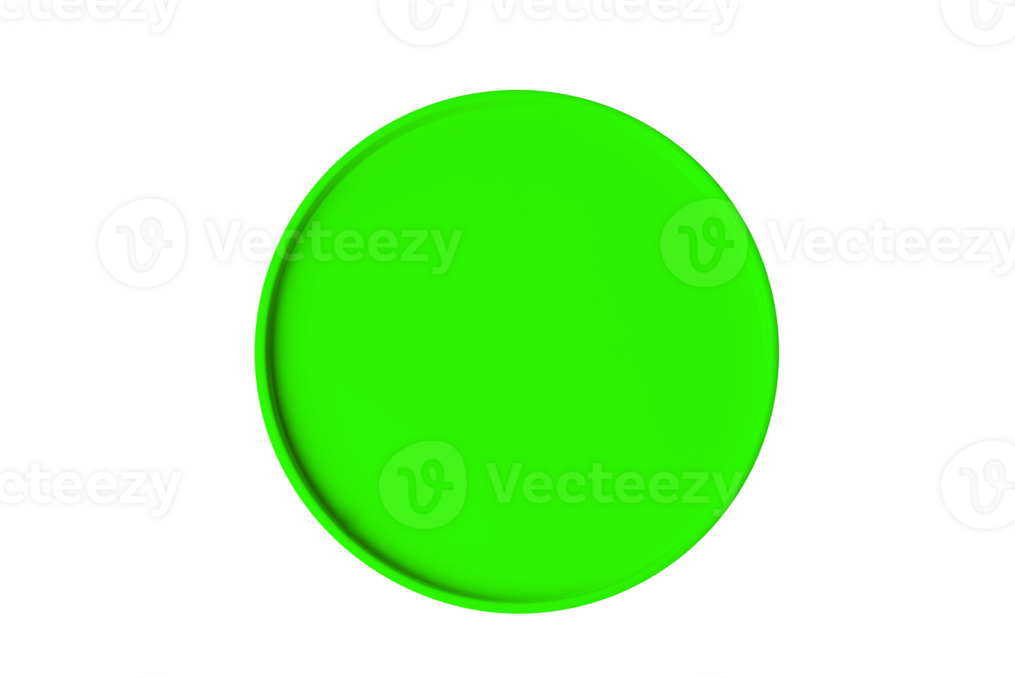 vacío redondo verde cerámico plato en transparente antecedentes png