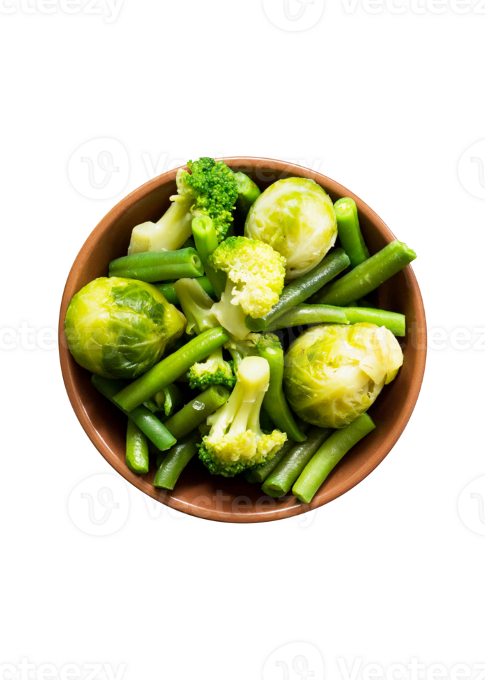 Tasty fresh brussels sprout with vegetables on transparent background png